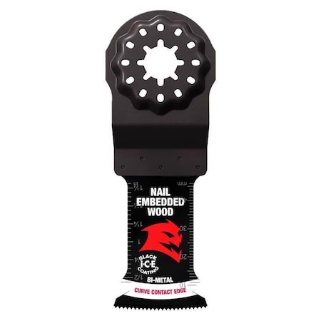 Diablo Starlock 1-1/4 in. W Bi-Metal Curved Contact Edge Oscillating Blade Nail-Embedded Wood, 3PK DOS125BW
