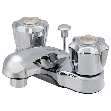 Boston Harbor Lavatory Faucet, 1.5 gpm, 2-Faucet Handle, ABS, Chrome Plated, Round Handle PF4201RC