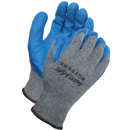 Safety Zone Latex Crinkle Coated Gloves 10G - Dark Gray/Blue, Large - 12 Pairs GCL10GL