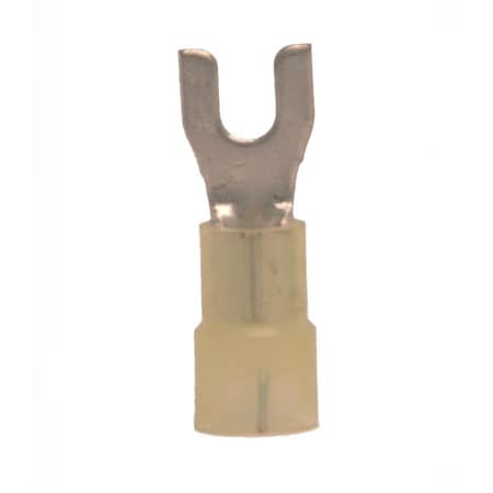 Hillsdale Terminal Fork Terminal, #6 Stud Size, 10 AWG, Nylon Insulated, 500 PK 50270BZN