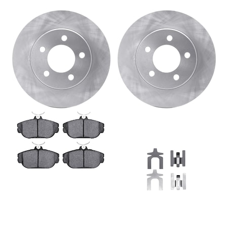 Dynamic Friction Co DFC Brake Rotor with 5000 Brake Pads and Hardware Kit 6512-54310