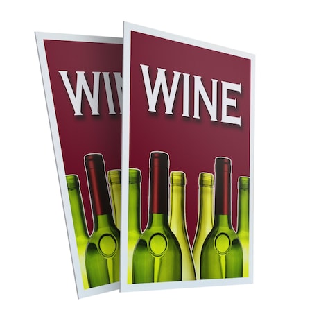 Signmission Wine, Plastic Signs Only 24 Inch x 36 Inch, Corrugated Plastic, 2PK CSB-2436-2PACK-Wine
