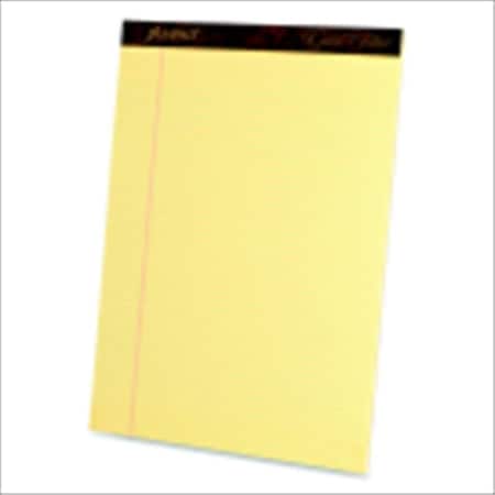 Ampad Legal And Narrow Ruled Perforated Pad, 8.5 x 11.75 In, 16 Lb, 50 Sheets, Canary, 12PK 1053714