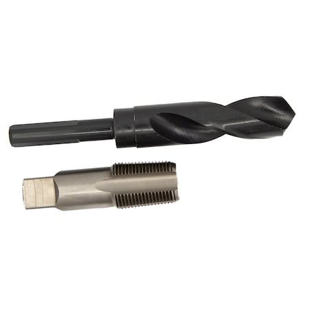 Drill America 3/4" Carbon Steel NPT Pipe Tap and 59/64" HSS Drill Bit Kit POU3/4NPTW/DRILL