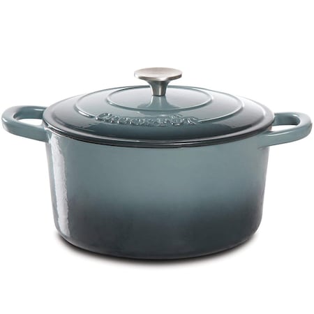 Crock-Pot Crock Pot Artisan 5 Quart Round Enameled Cast Iron Dutch Oven in Slate Gray 69140.02
