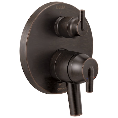 Delta Trinsic Contemporary Two Handle Monitor 17 Series Valve Trim with 3-Setting Integrated Diverter T27859-RB