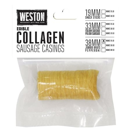 Weston Collagen Sausage Casing Vacuum Bag, Clear 19-0113-W