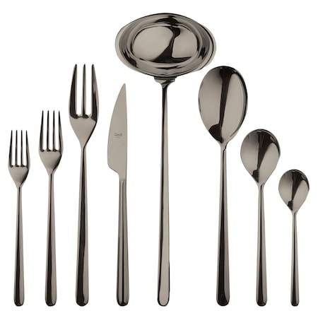 Mepra Linea Flatware Set - 43 Pieces - Black Gold 108722043