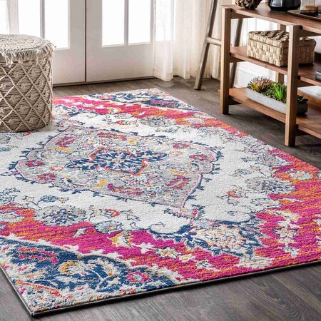Jonathan Y Bohemian FLAIR Boho Vintage Medallion Multi 4 ft. x 6 ft. Area Rug BMF105A-4