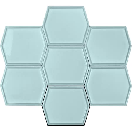 Andova Tiles Chantelle 5-in. x 6-in. Hexagon Beveled Glossy Ceramic Wall Tile, 25PK ANDCHAN1052