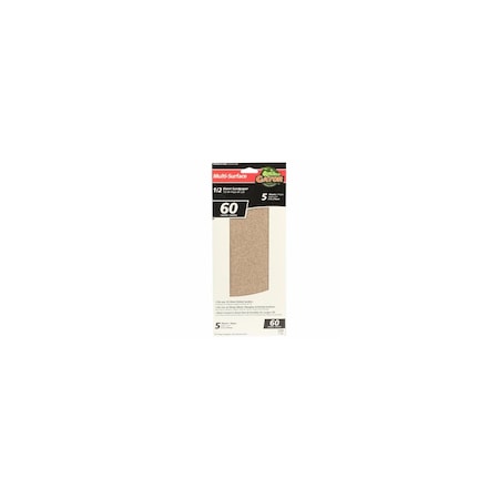 Ali Industries 1/2-Sheet 60-Grit Sandpaper, 5PK 5053GA