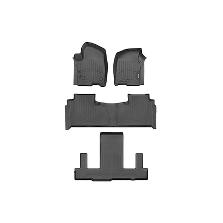 Weathertech Black, Front, rear, and rear Floorliners 441632-1-2-3