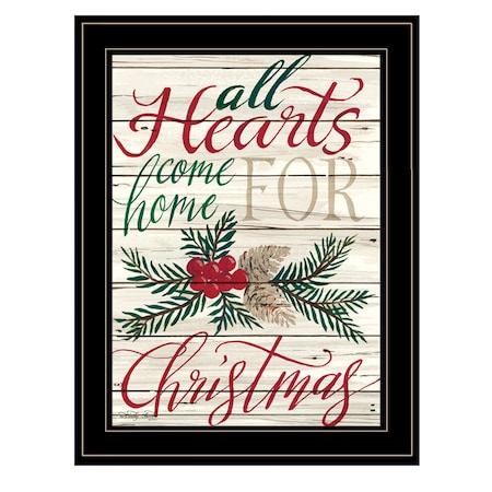 Homeroots Home For Christmas 2 Black Framed Print Wall Art 407325