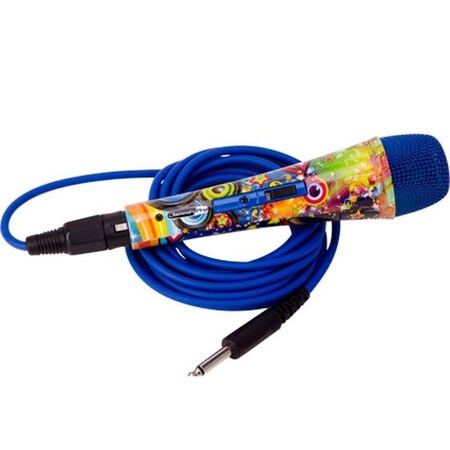 Jammin Pro COLOUR SPEAKER Style Unidirectional Dynamic Microphone w/XLR Jack Cable & Karaoke Software MIC007