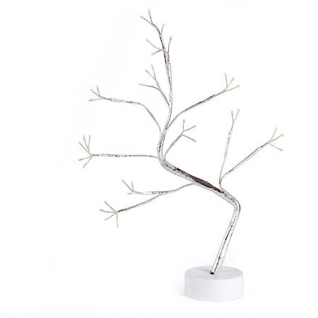 Elegani 60 LED Warm White Tree String Lights - 20ft Silver Wire, 4 in. Spacing, Indoor/Outdoor Use PH-R22