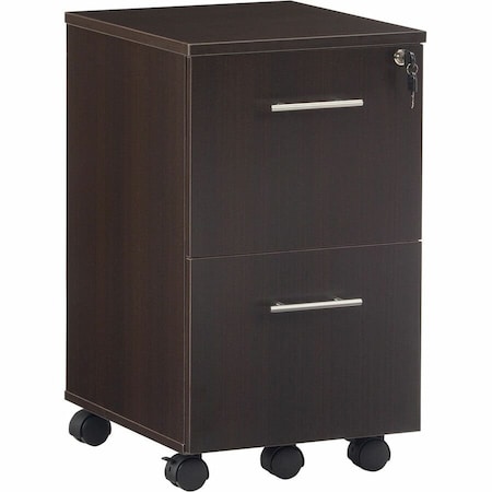 Mayline 15-1/2" W Freestanding Mobile Pedestal, Mocha MNFFLDC