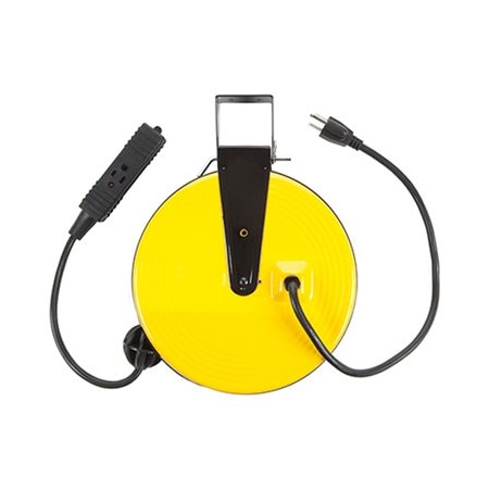 Bayco Cord Reel, Yellow Reel Color, 30 ft Length, 3 Outlets FL-800