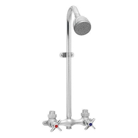 Speakman Wall Mounted Commercial Shower, Manual, 2, Wall, Rough Chrome Plated SC-1220-AF