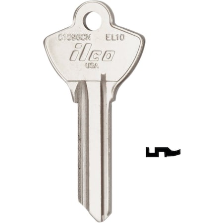 Ilco Elgin Key Blank C1096CN, 10PK IAL3822600B