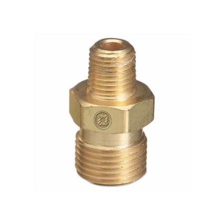 Western Enterprises Male NPT Outlet Adaptor for Manifold Pipelines, Brass, Carbon Dioxide, 1/2 in NPT 312-B-22