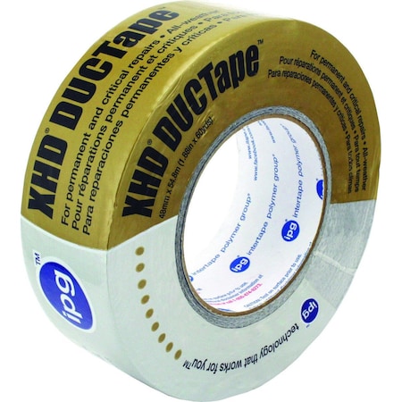 Ipg Duct Tape, 60 yd L, 2.83 in W, Cloth Backing, Silver 9603