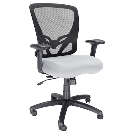 We'Re It We're it, Zapp Series Black Mesh Back Adjustable Task Chair with Grey Fabric Seat and Black Frame OFD500F-GRY