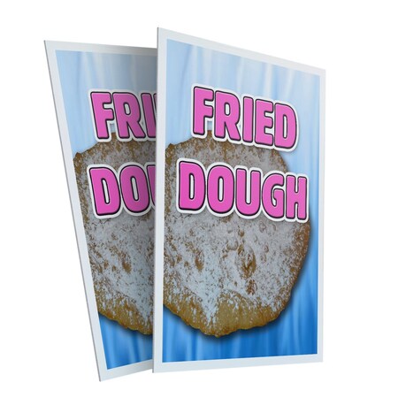 Signmission Fried Dough, Plastic Signs Only 24 Inch x 36 Inch, Corrugated Plastic, 2PK CSB-2436-2PACK-Fried Dough