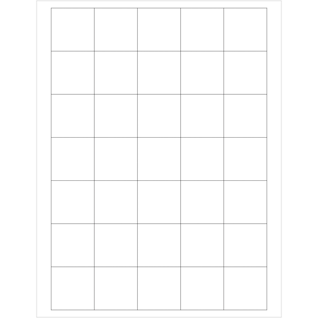 Tape Logic 1 1/2 x 1 1/2in EZ Peel White Rectangle Laser Labels, 3500PK LLEP200