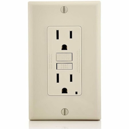 Leviton Self-Test GFCI Receptacle, Non-Tamper Resistant Duplex, 15 Amp, 125 Volt, 5-15R NEMA GFNT1-T