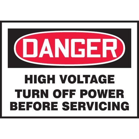 Accuform Danger Safety Label LELC103VSP