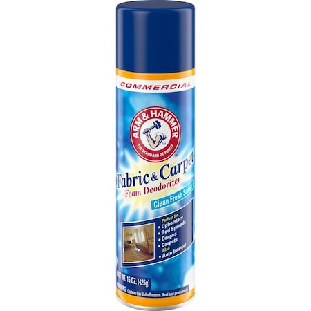 Arm & Hammer Fabric and Carpet Foam Deodorizer, Fresh Scent, 15 oz Aerosol, PK8 33200-00514