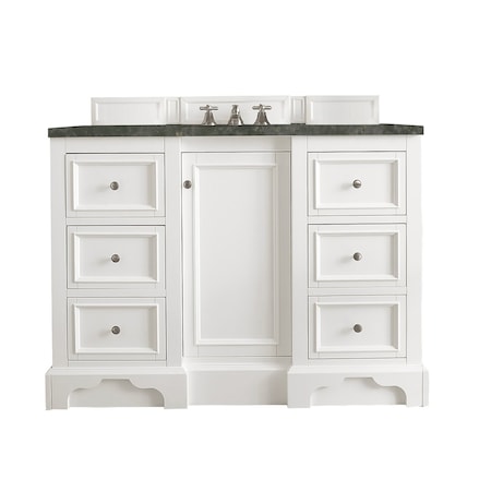 James Martin Vanities De Soto 48" Single Vanity, Bright White, w/ 3 CM Phantome Eclos Top 825-V48-BW-3PHT