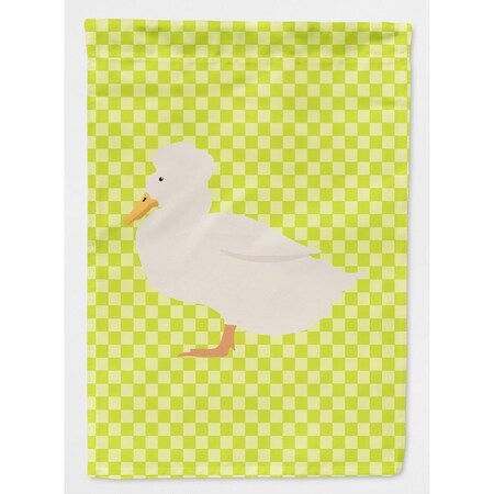Carolines Treasures Crested Duck Green Garden Flag Size BB7683GF
