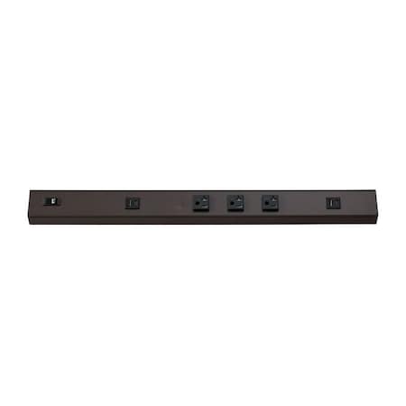Westgate 24in ANGLED 3-RECEPTACLE 2 USB 20A POWER STRIP BRZ PSA-24-3R-2U-BR