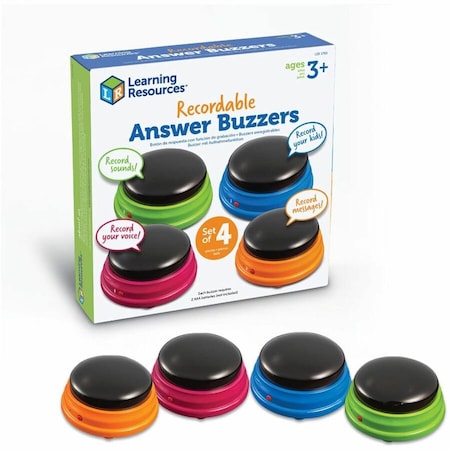 Learning Resources Recordable Answer Buzzers, Set of 4 3769