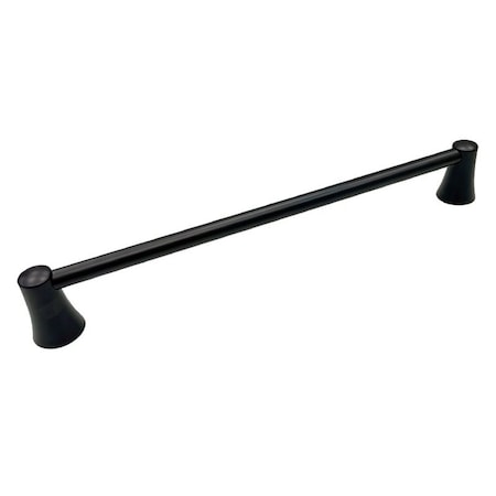 Boston Harbor Towel Bar, 18 in L Rod, Zinc/Aluminum, Matte Black, Wall Mounting 8718