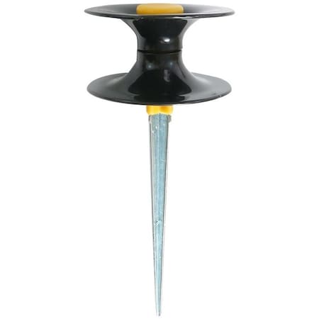 Landscapers Select Hose Guide, 9 in OAL, Plastic Guide, Metal Spike, Black/Yellow DY3202