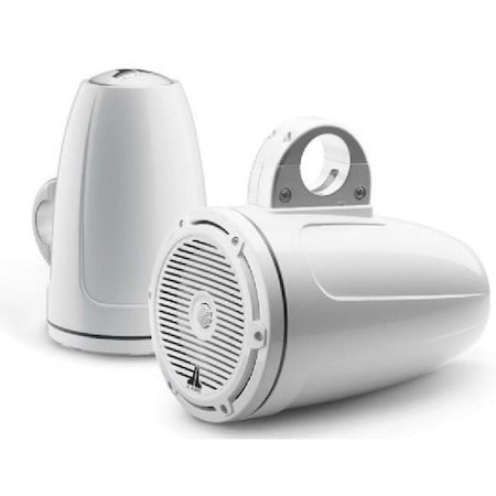 Jl Audio 7.7in Tower Speakers, Gloss White Encl., Gloss White Classic Grille, 93535, 010-03266-00, 2PK 93535/010-03266-00