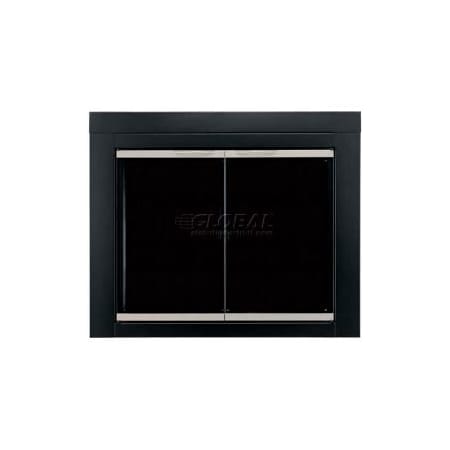 Dyna-Glo Pleasant Hearth Alsip Fireplace Glass Door Black With Sunlight Nickel AP-1132 43-1/2"L x 33"H AP-1132