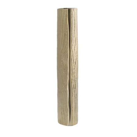 Homeroots 15" Gold Oval Aluminum Table Vase 574202