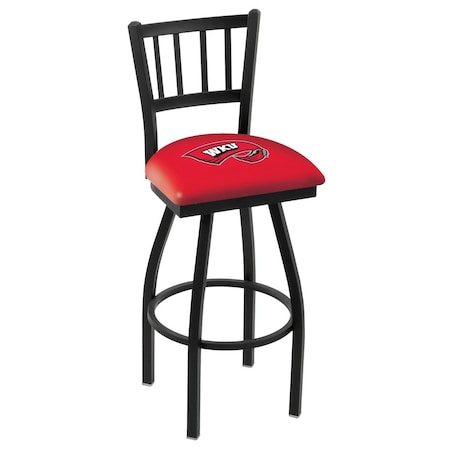 Holland Bar Stool Co 36" Blk Wrinkle Western Kentucky Swivel Bar Stool, Jailhouse Back L01836WestKy