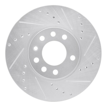 Dynamic Friction Co DFC Brake Rotor - Drilled and Slotted - Silver 631-65015R