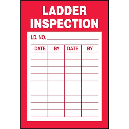 Accuform SAFETY LABEL LADDER INSPECTION 4 X 2 LCRT511VSP