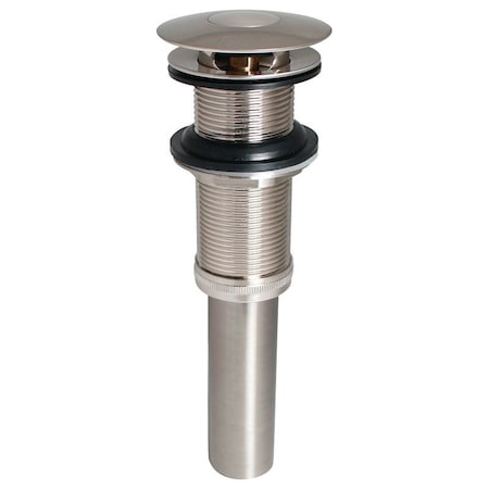 Plumb Pak Stylewise Pushbutton Sink Drain, 1-1/4 in Connection, Brass, Brushed Nickel K820-76BN
