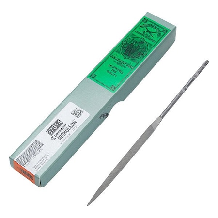Crescent Nicholson File, 6.25In, Needle, Half Rd, Cut 2, Bx T37814