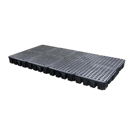 Black Diamond Eco Solutions Spill Deck, 77 gal Spill Capacity, 8 Drums, 4,000 lb Load Capacity, Polyethylene 5110-BD