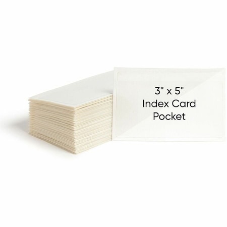Smead Smead  Self-Adhesive Poly Pockets, Top Load, 5-5/16 x 3-5/8, Clear, 100/Box 68153