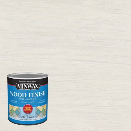 Minwax Wood Finish Water-Based Solid Color Stain Wht Tint Base 1 Qt. 108110000