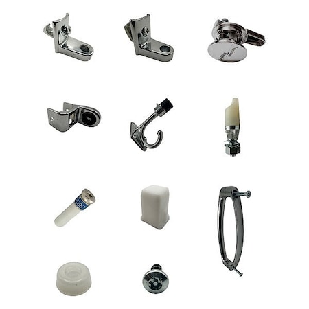 Hadrian Door Kit, Chrome Zamac, Chrome-Plated 601010