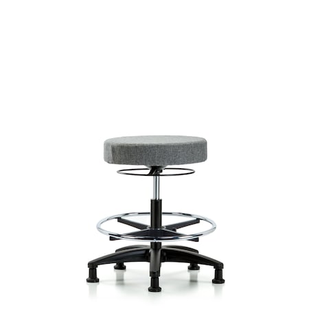 Blue Ridge Ergonomics Bench Stool, Med, Fabric, CF, Glides, Gry BR-FMBSO-RG-CF-RG-F44